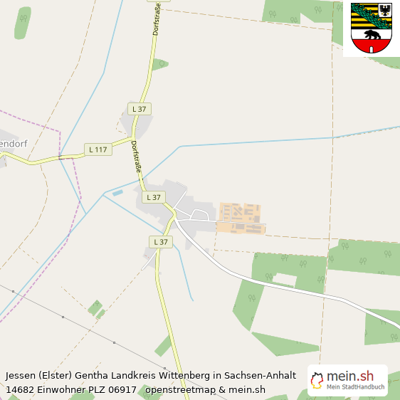 Jessen (Elster) Gentha  Lageplan